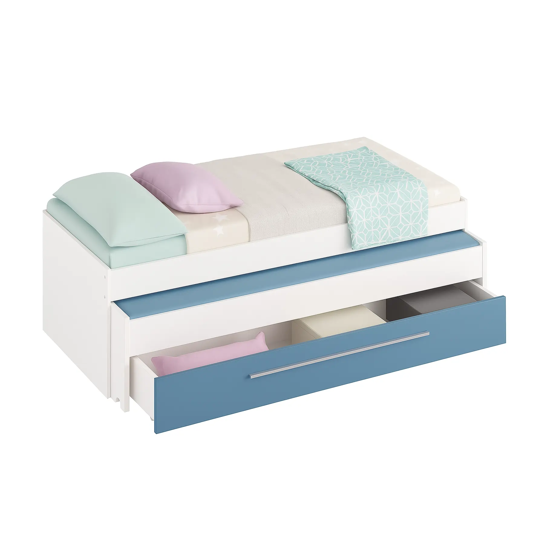 Coastal Bed with Trundle & Storage