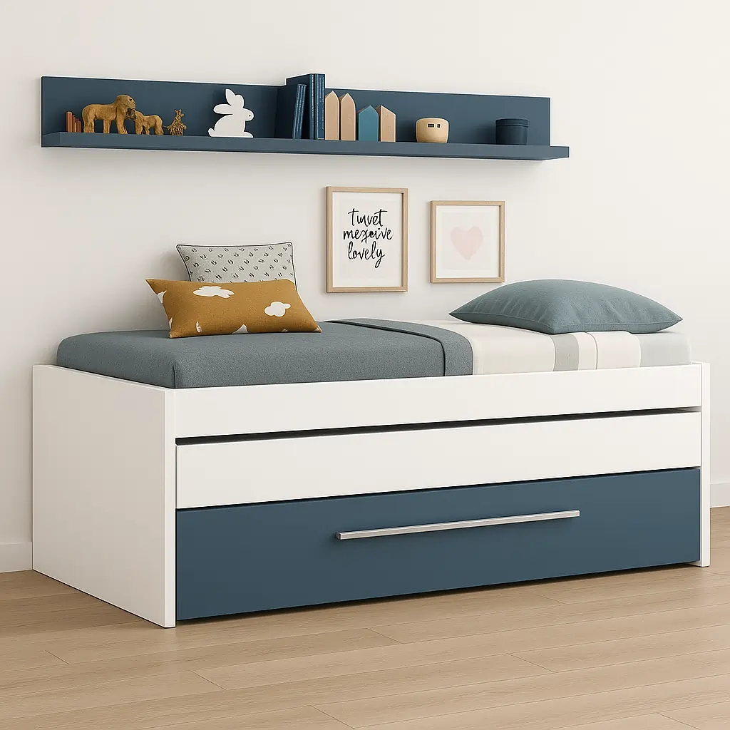 Coastal Bed with Trundle & Storage