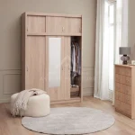 Coral Mirror Wardrobe