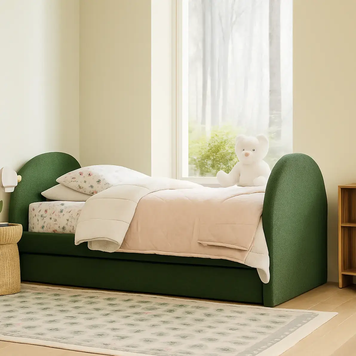 Elegant Arched Daybed with Trundle