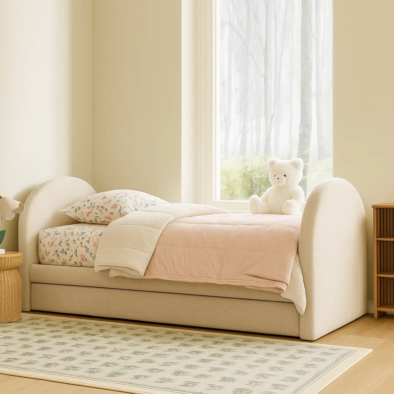 Elegant Arched Daybed with Trundle