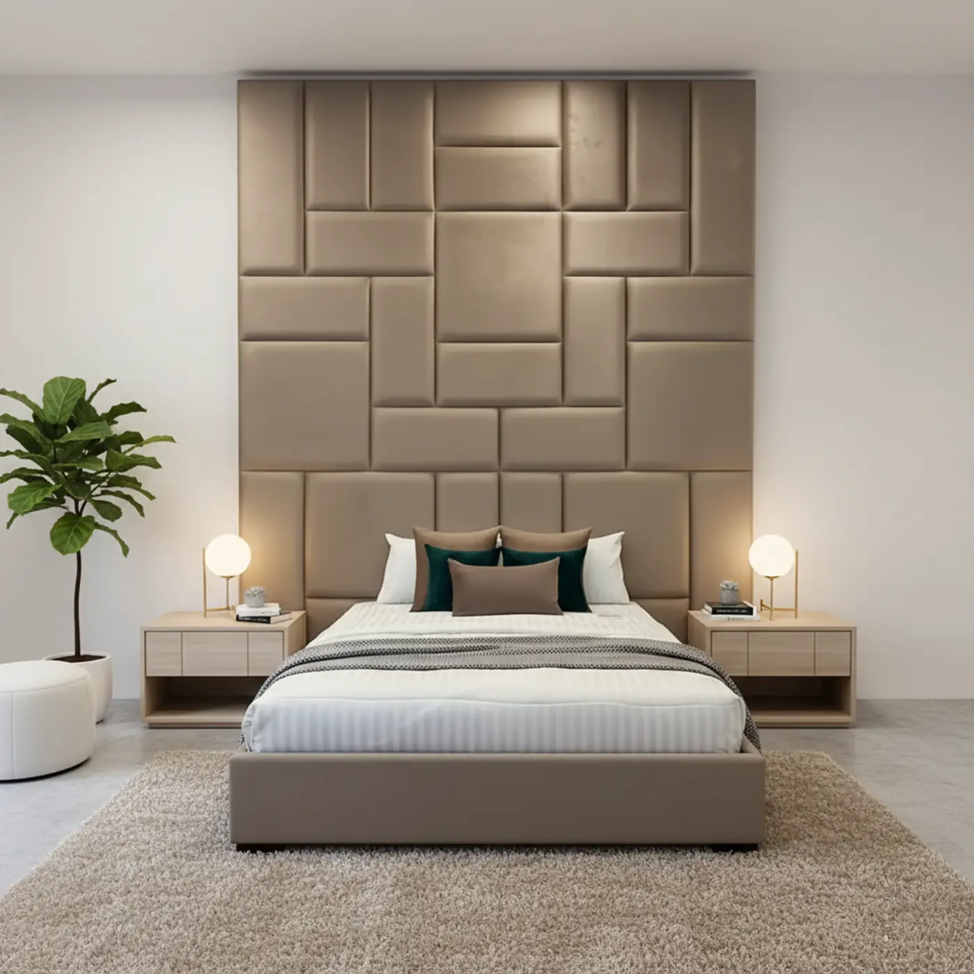 Grid Luxe Headboard Panel
