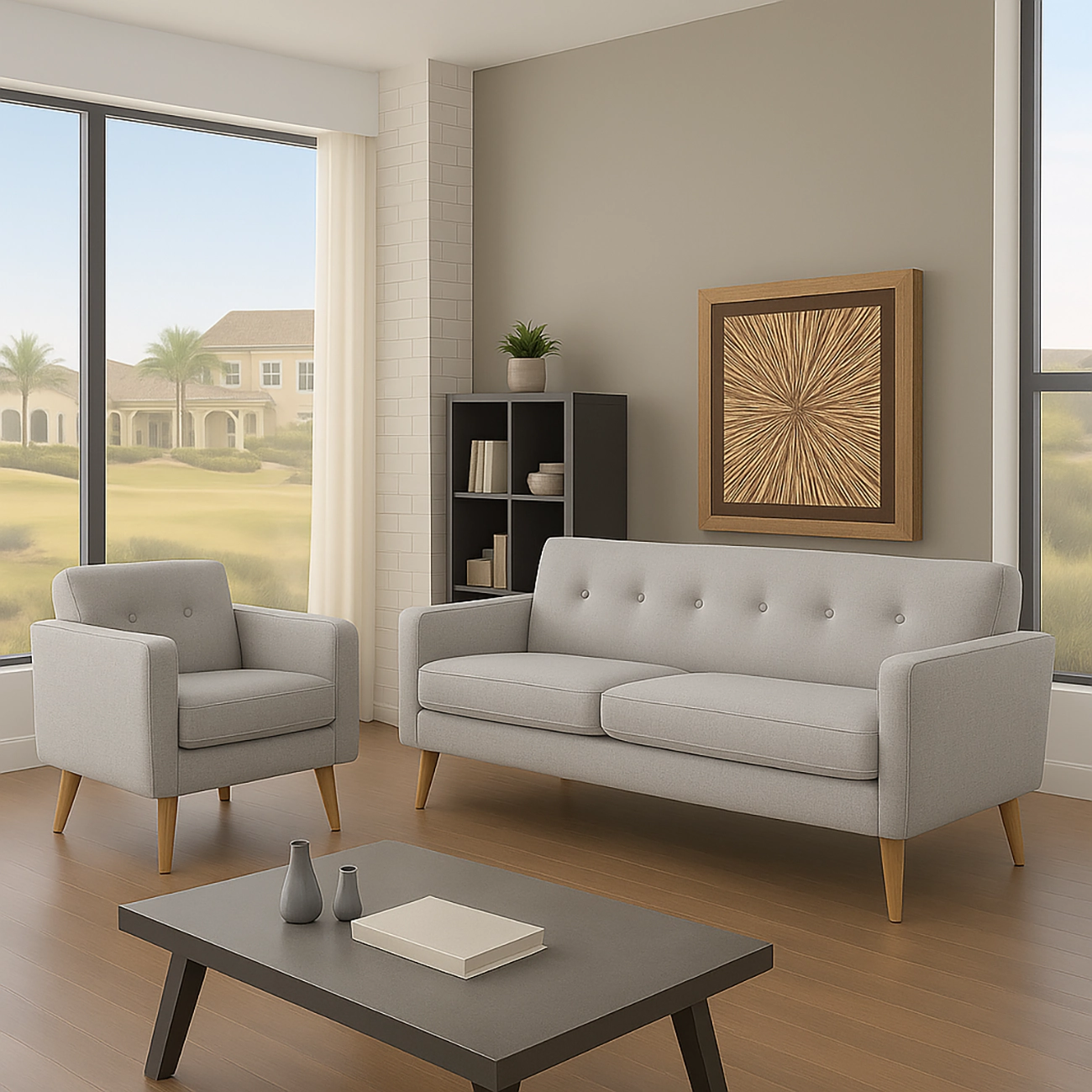 Kervo 2-pcs Modern Sofa