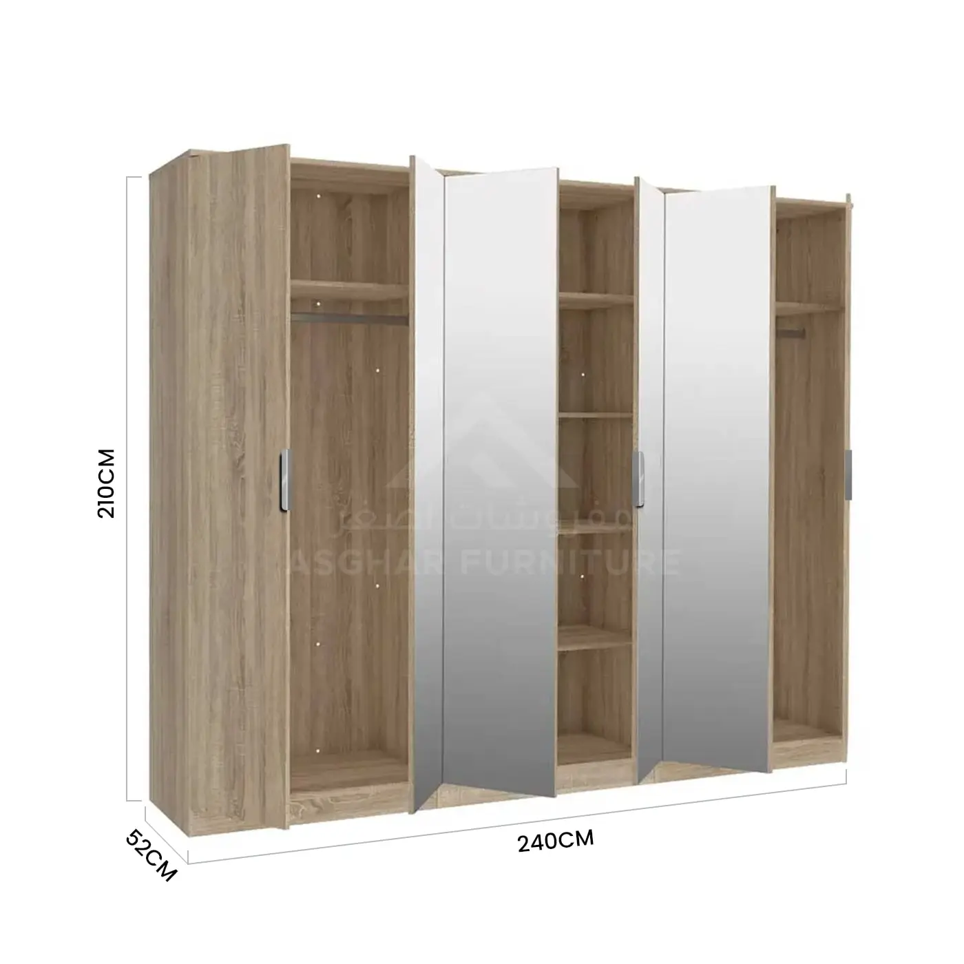 Khizanah 6–Door Wardrobe