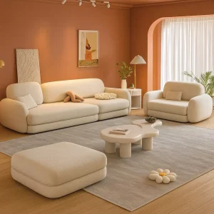 PlushContour Sofa Set