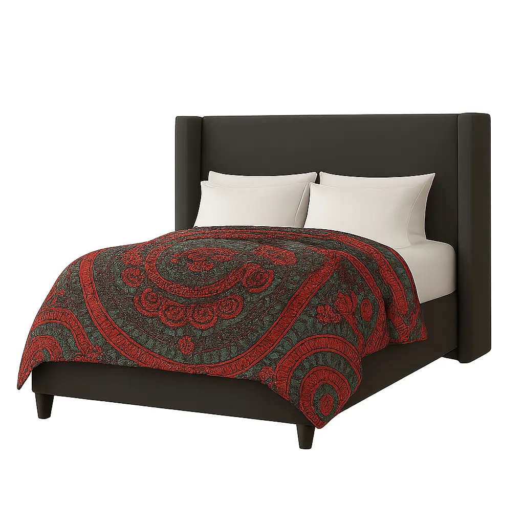 Syla Wingback Bed with Free Mattress