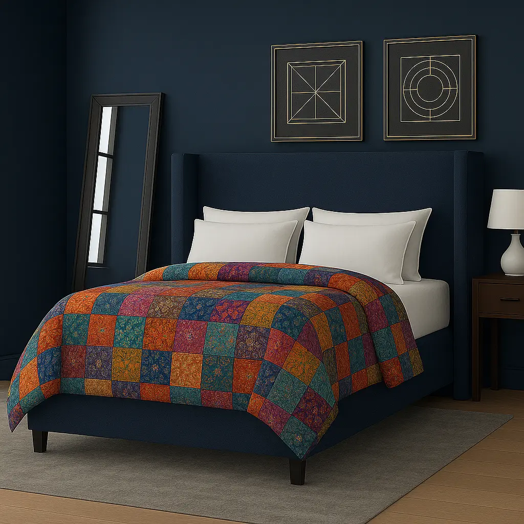 Syla Wingback Bed with Free Mattress