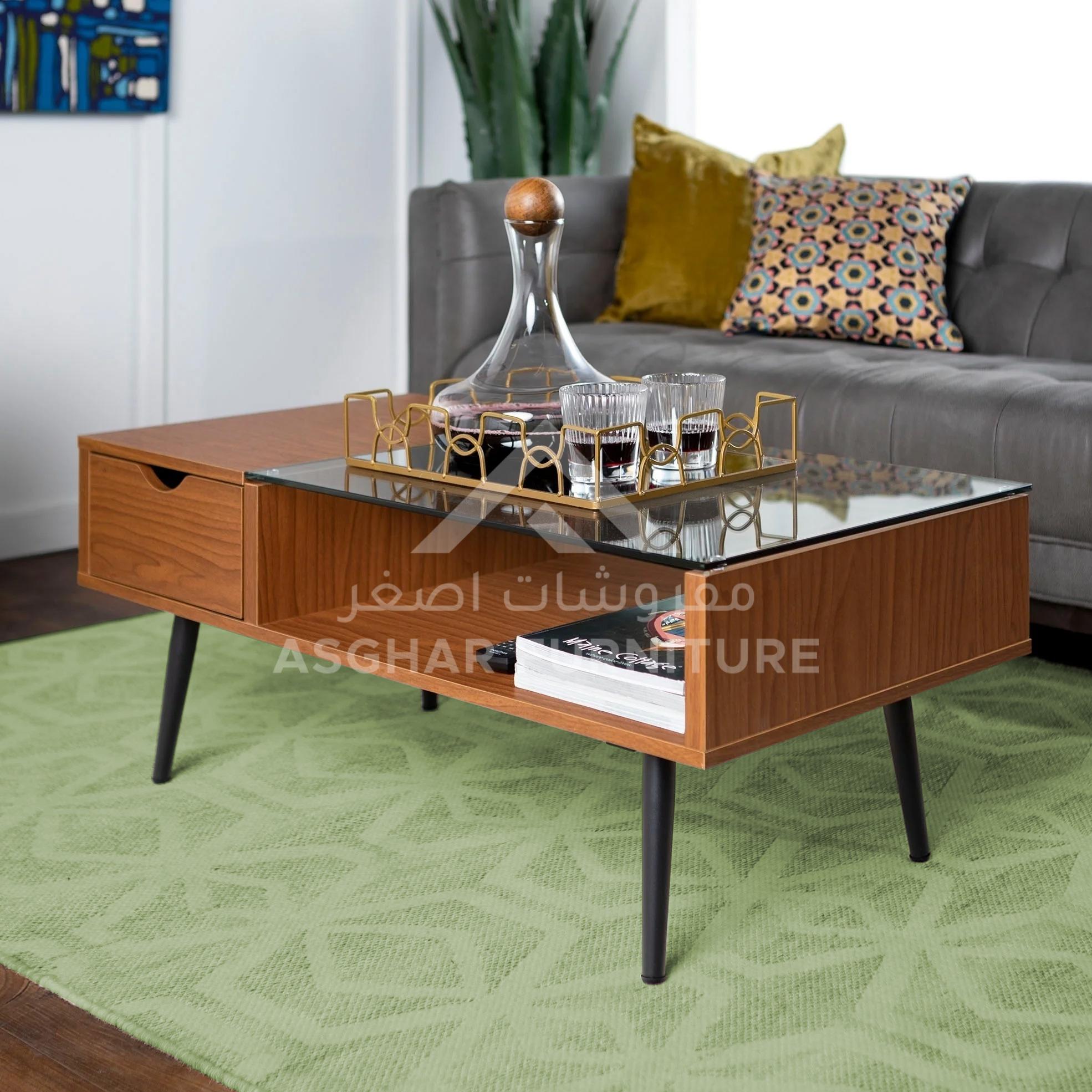 Mansel Glass Top Coffee Table
