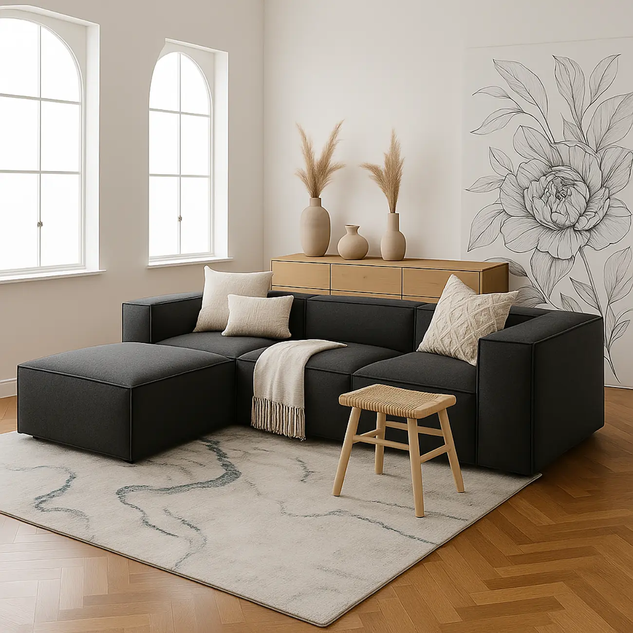 Posh 4-seater modular sofa
