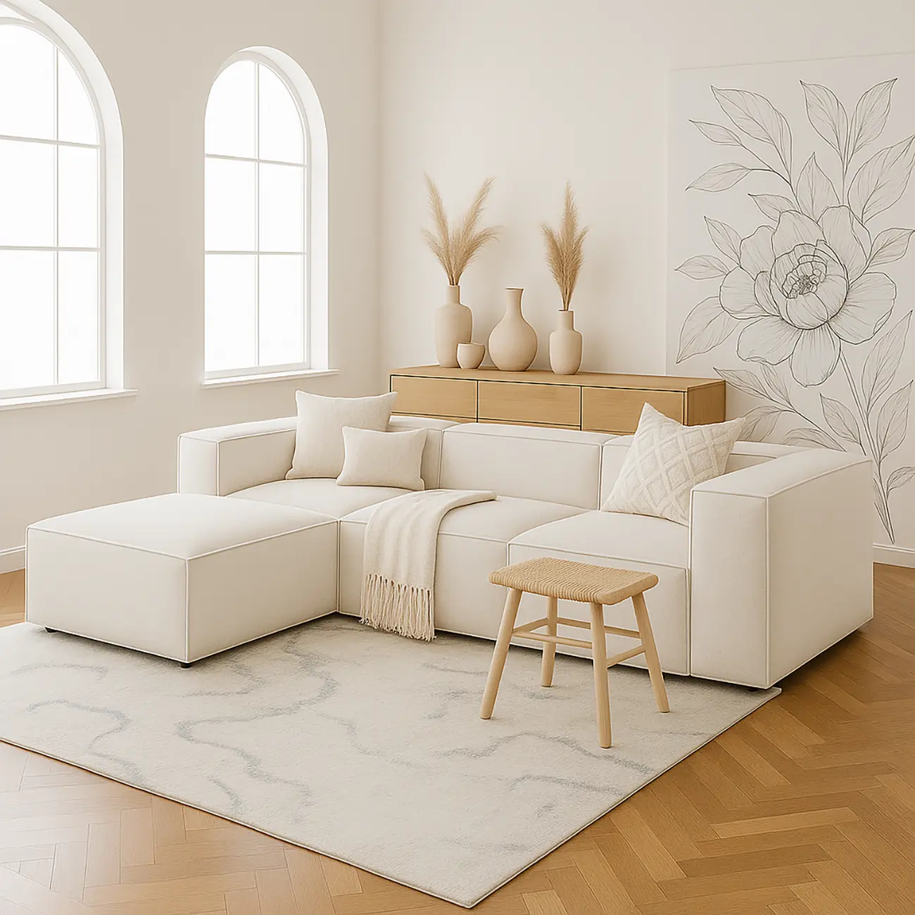 Posh 4-seater modular sofa