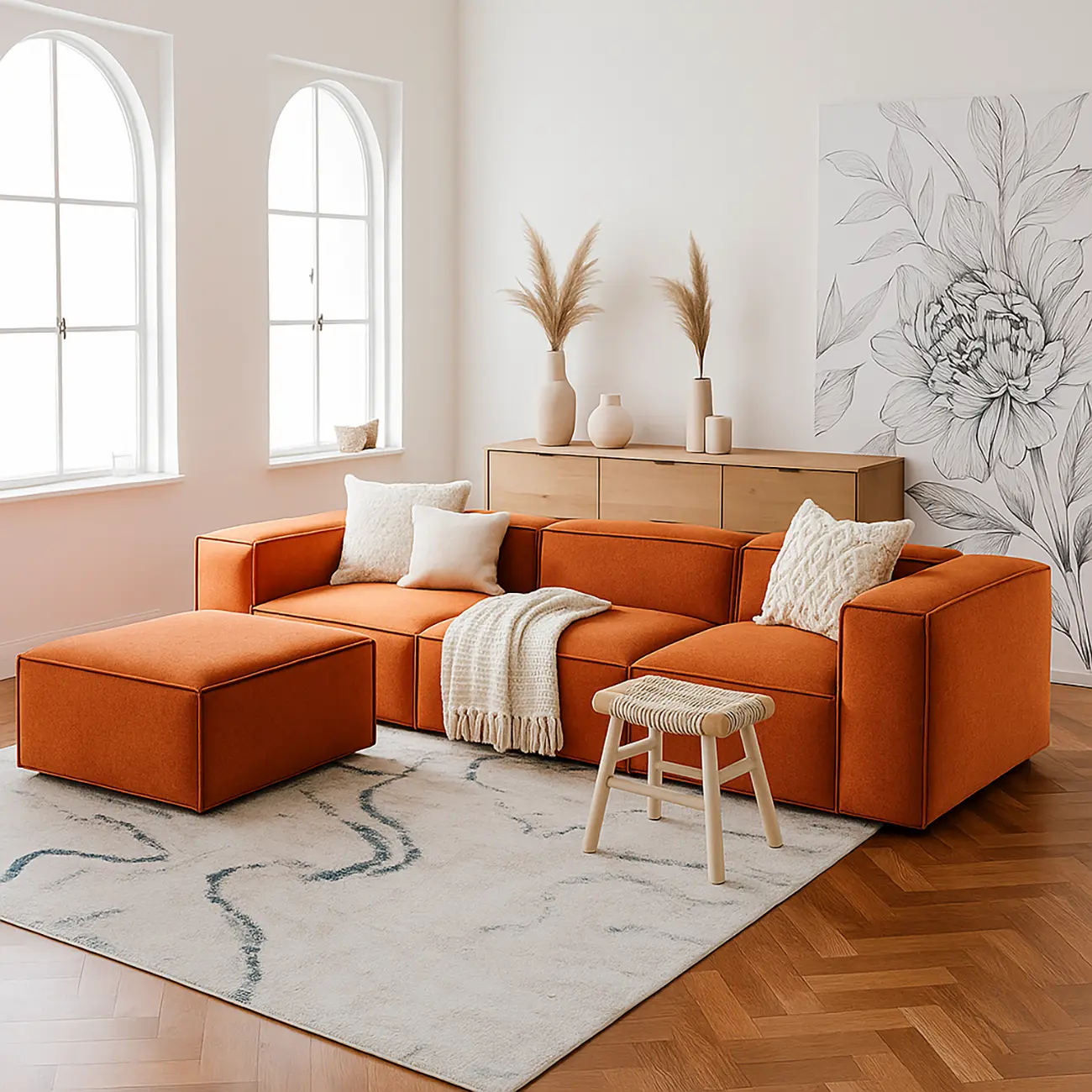 Posh 4-seater modular sofa