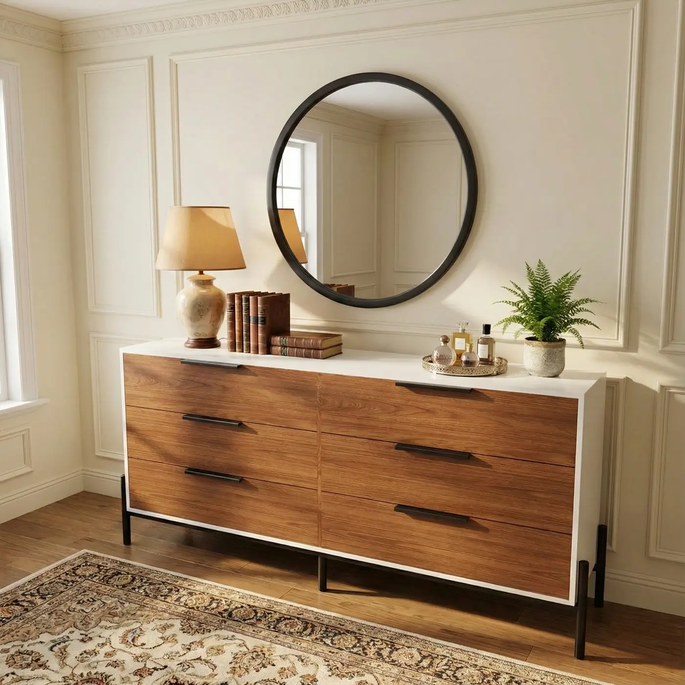 Velador 6 drawer Dresser